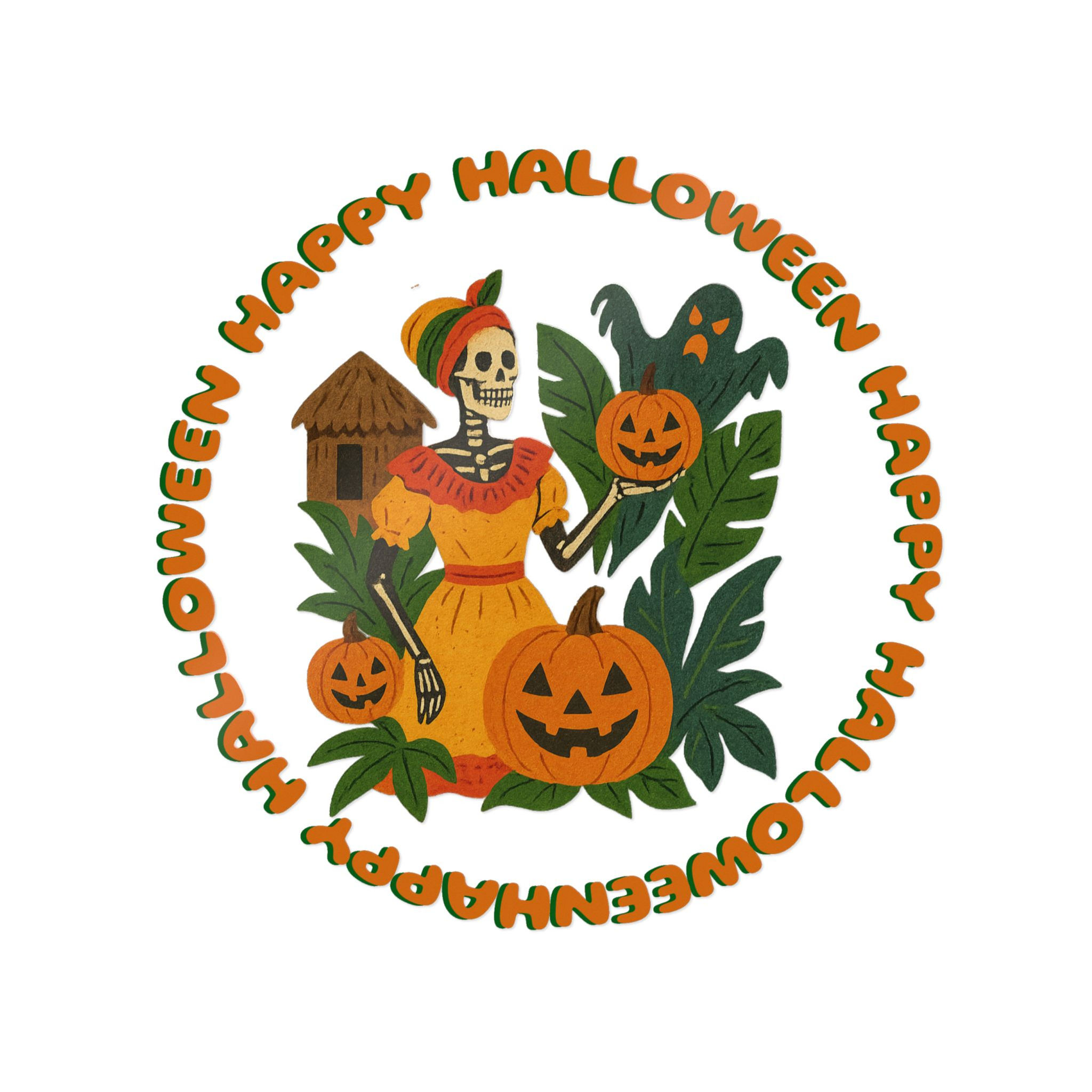The Island Spirit – Caribbean Halloween Die-Cut Sticker