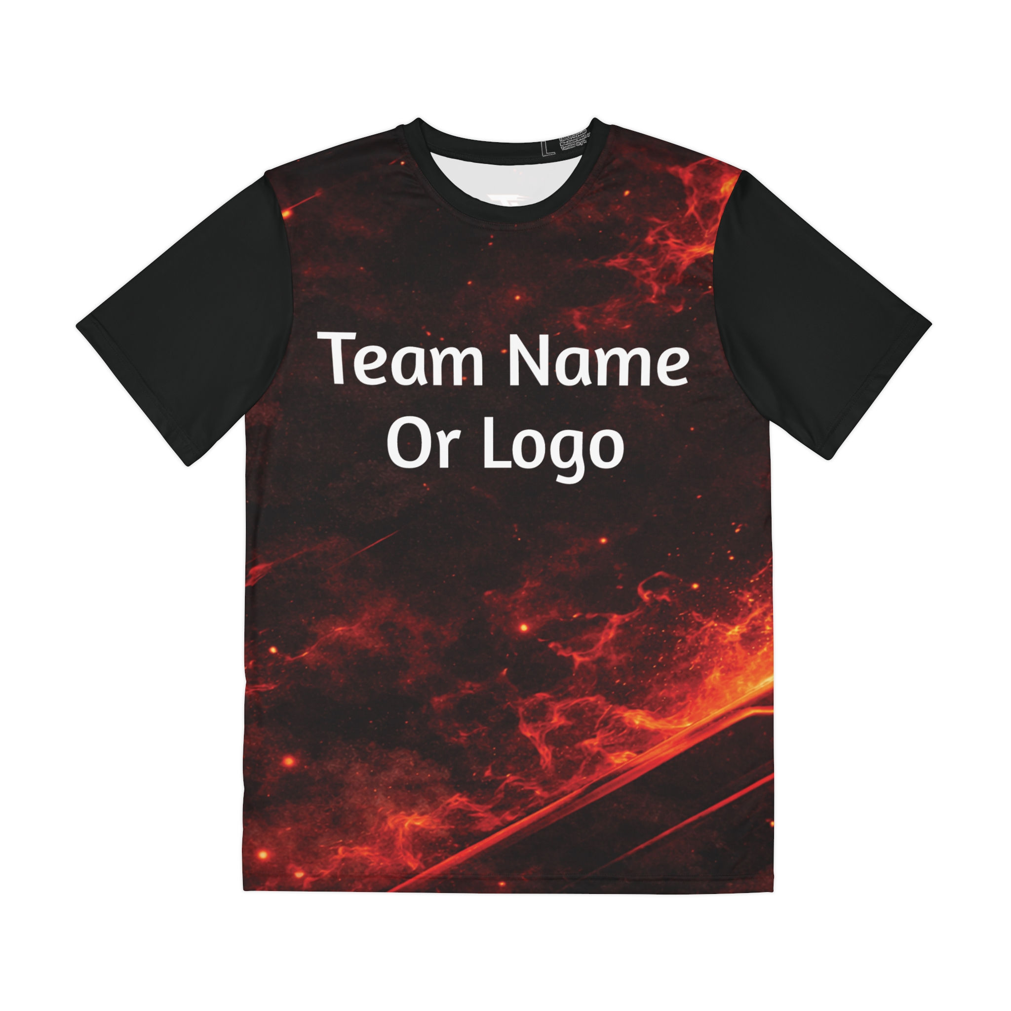 Fire Multi-Sport Jersey T-Shirt — Men's Polyester Athletic Tee