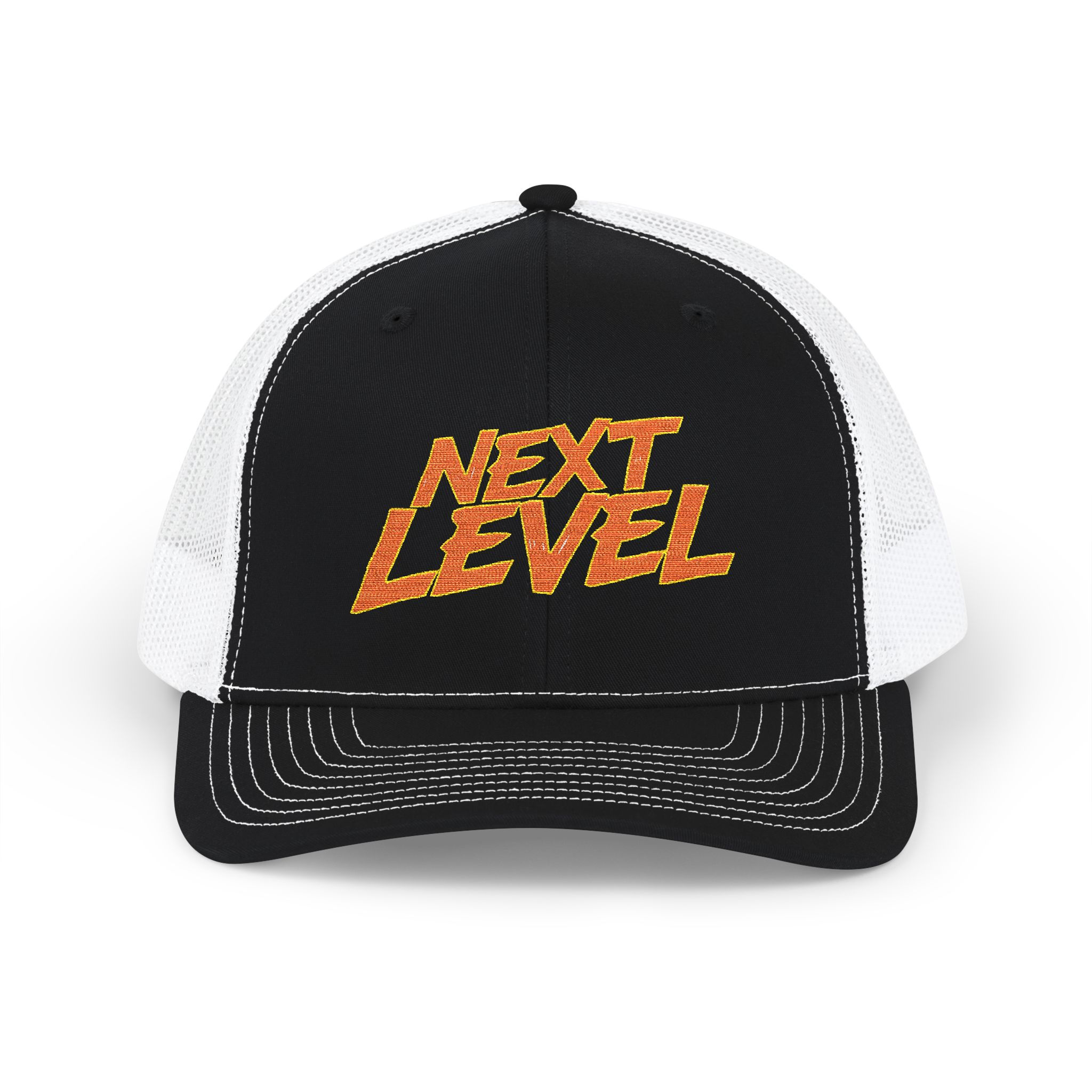 NEXT LEVEL Embroidered Snapback Trucker Cap