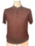 Polo uomo mezza manica marrone vista frontale