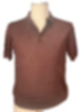 Polo uomo mezza manica marrone vista frontale