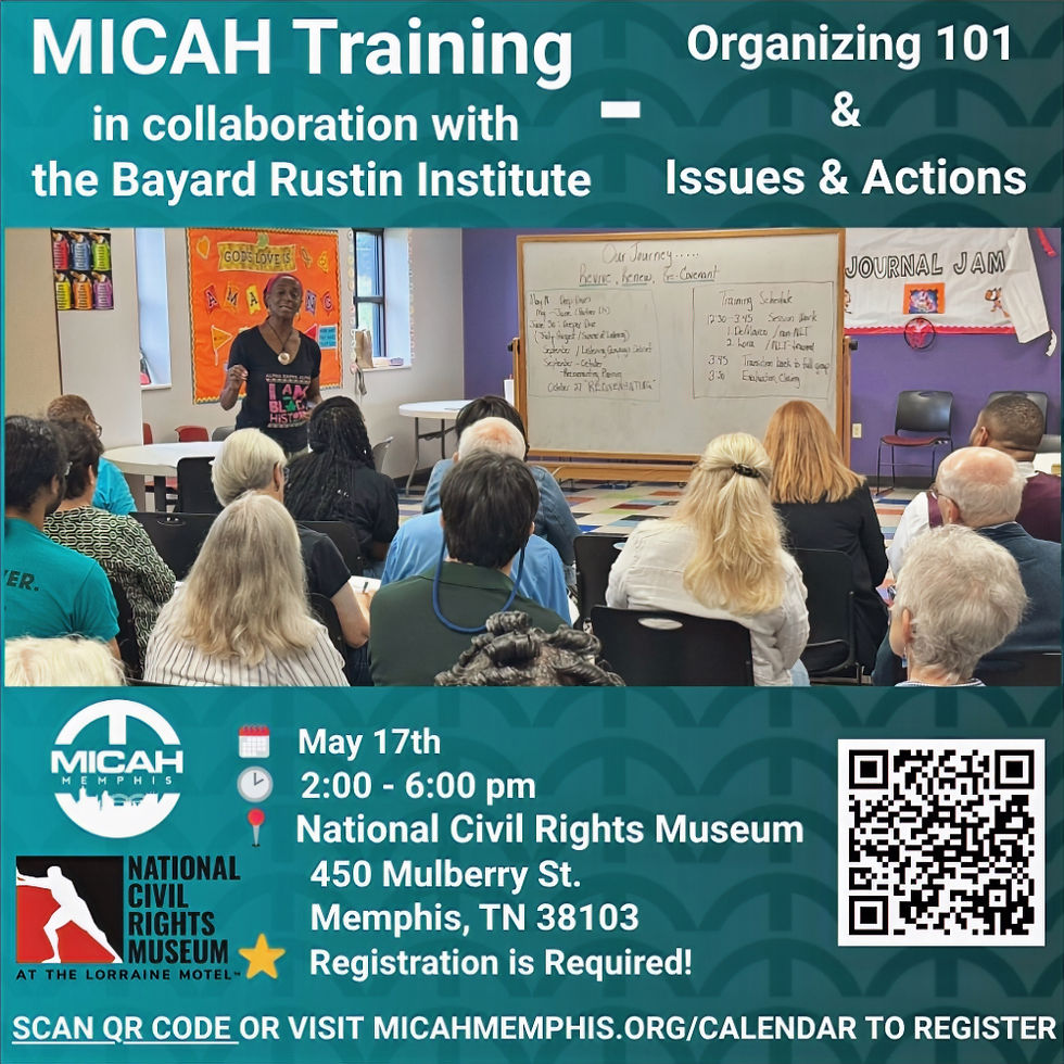MICAH Training in Collaboration with the Bayard Rustin Institute: Organizing 101 and Issues & Actions