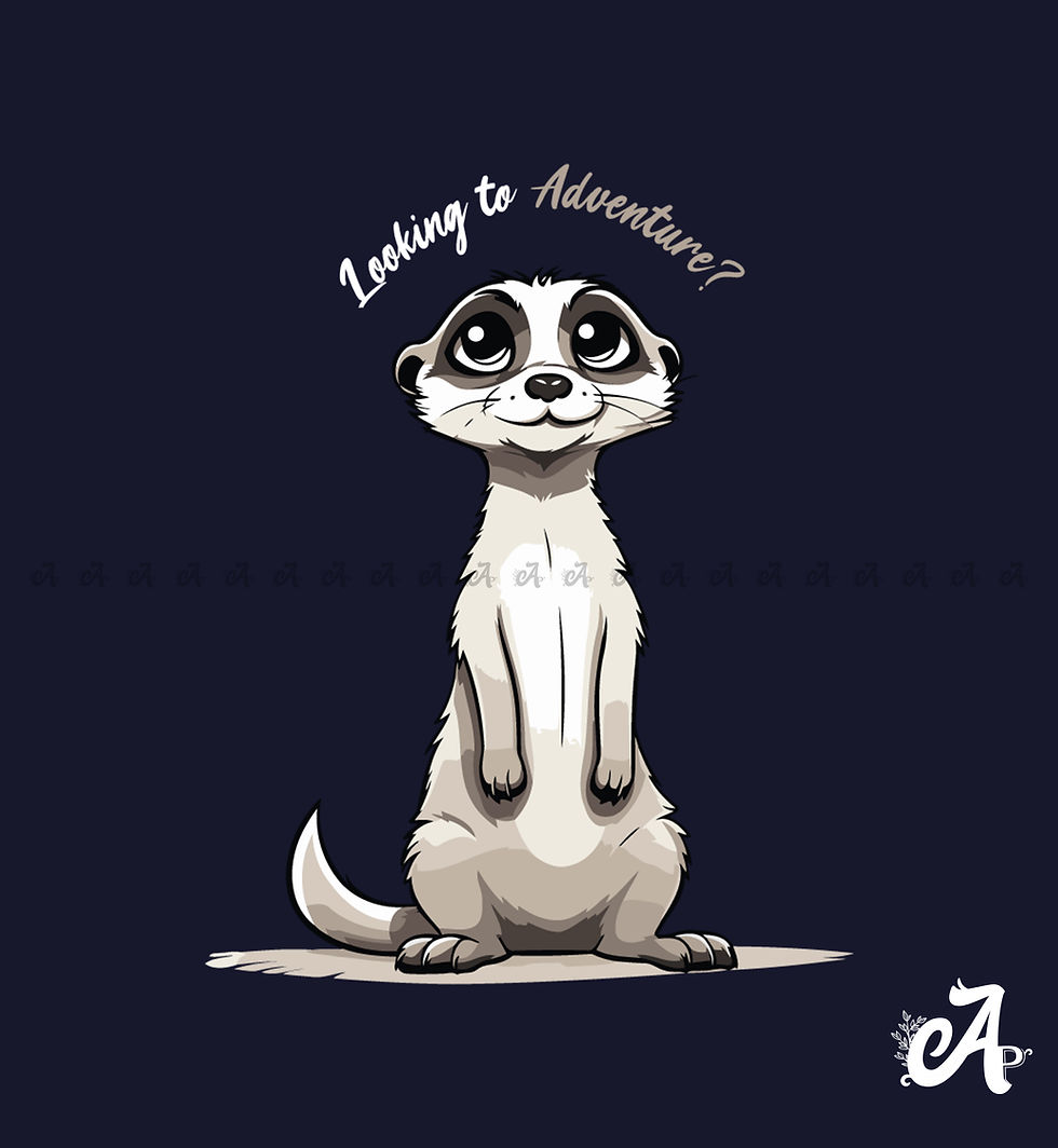 Thumbnail: Meerkat Looking to Adventure Graphic Printed unisex T-Shirt