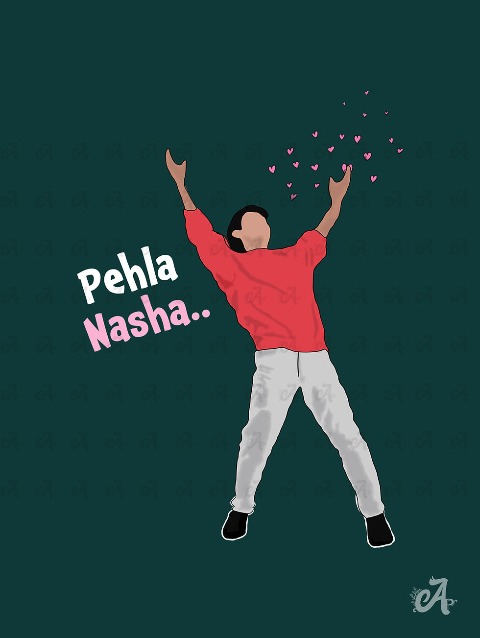 Thumbnail: Pehla Nasha Concept Art Graphic Printed unisex T-Shirt