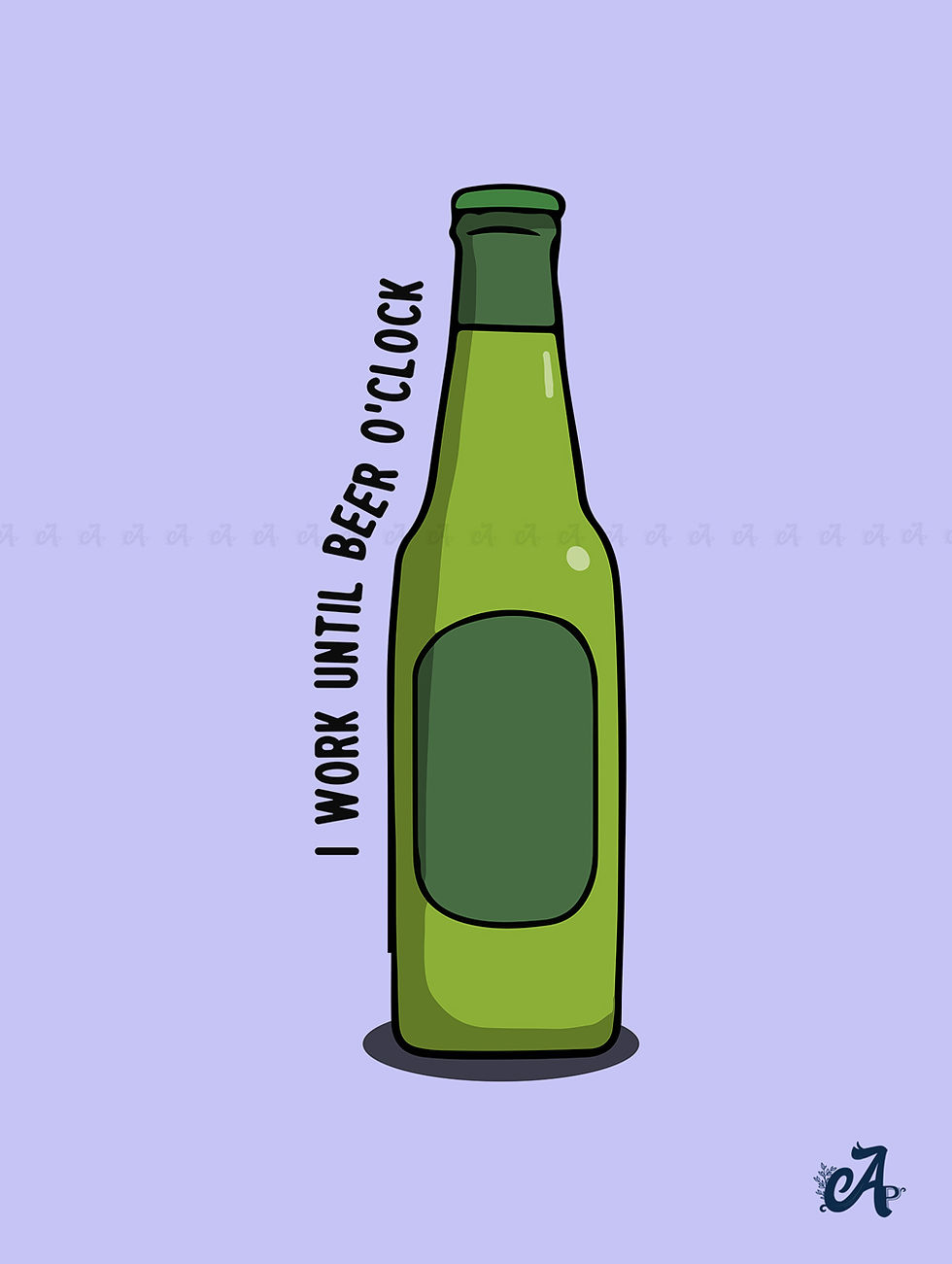 Thumbnail: Beer O'clock Minimal Unisex Graphic Tee