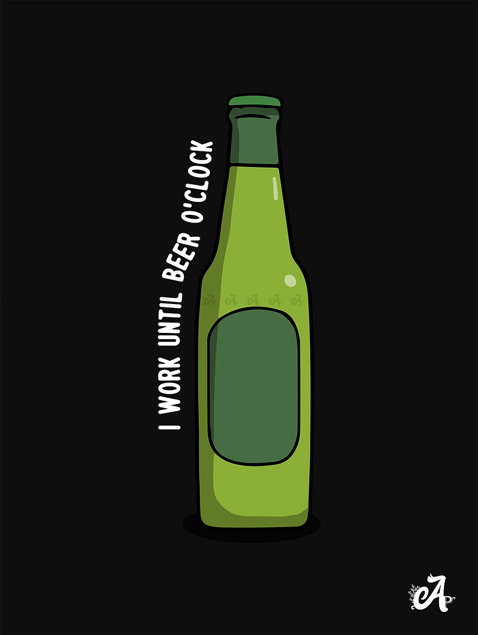 Thumbnail: Beer O'clock Minimal Unisex Graphic Tee