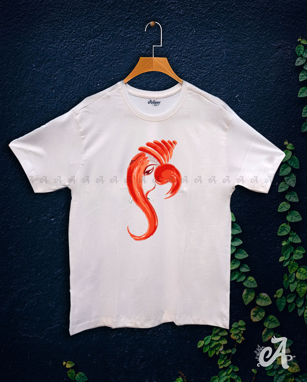 Thumbnail: Ganesha Art Graphic Printed unisex T-Shirt