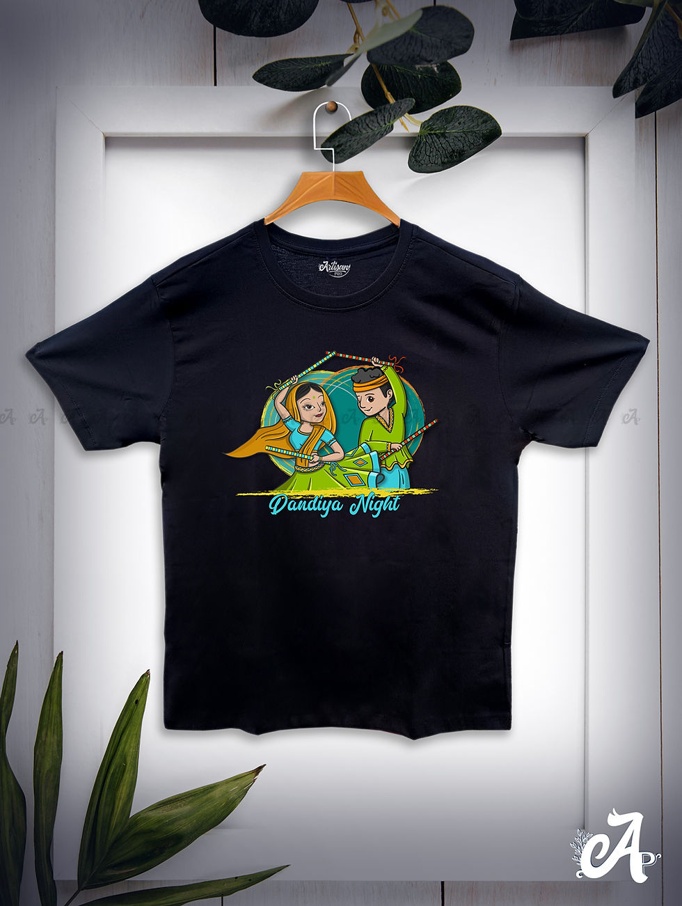 Thumbnail: Dandiya Night Graphic Printed unisex T-Shirt
