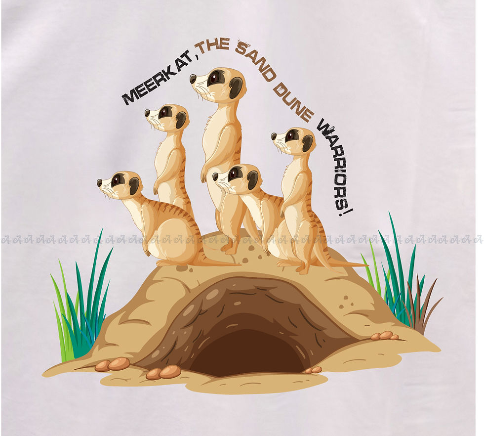 Thumbnail: Meerkat the Sand dunes Graphic Printed unisex T-Shirt