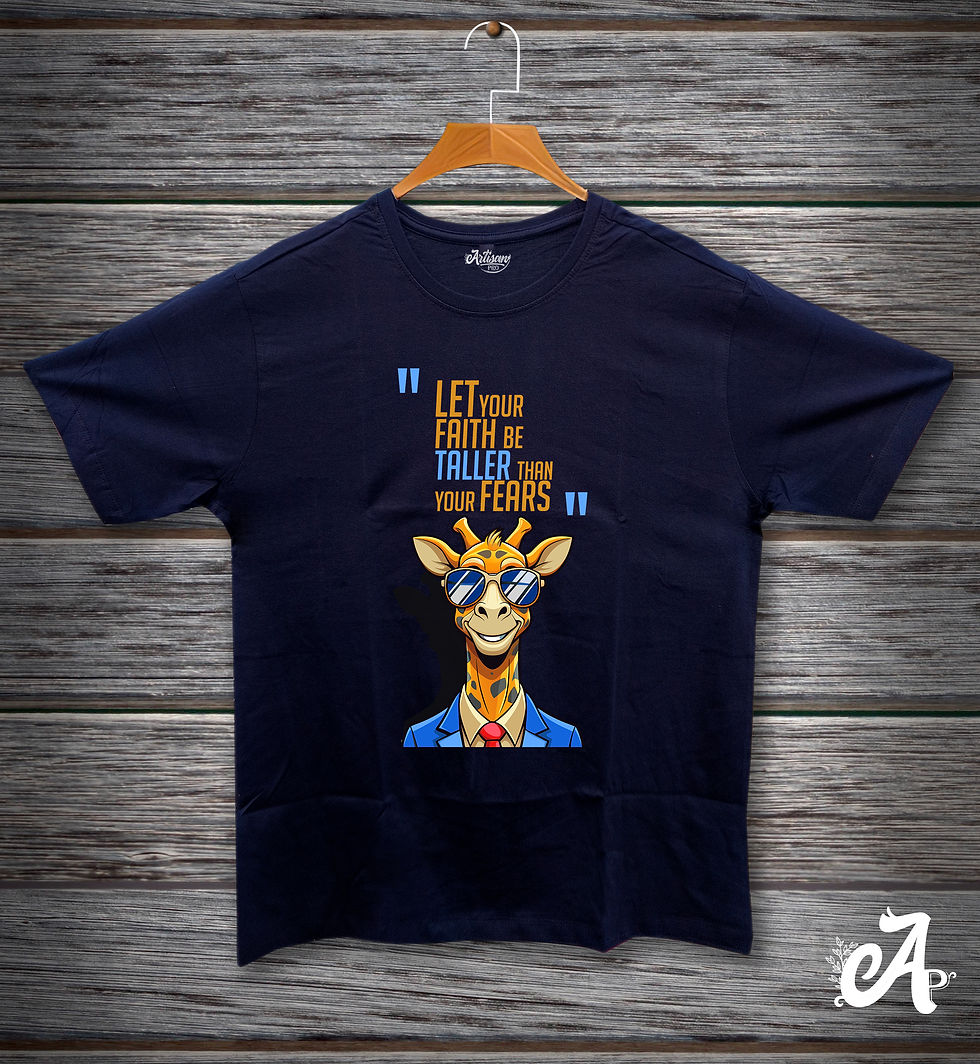 Thumbnail: Giraffe Cartoon Graphic Printed unisex T-Shirt