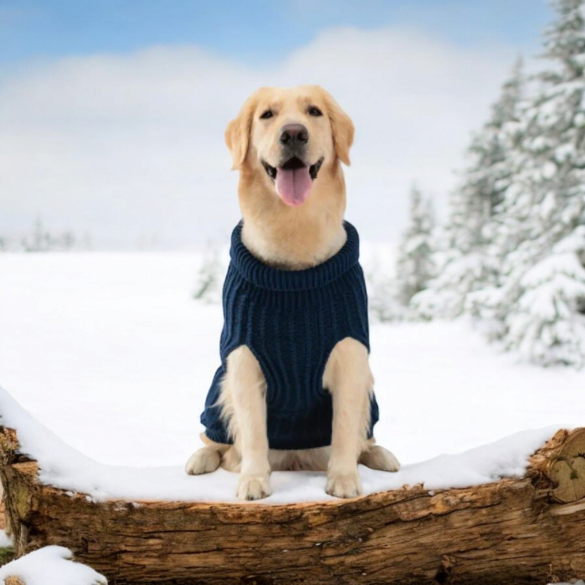 Cozy Knitted Pet Sweater for Big Dogs