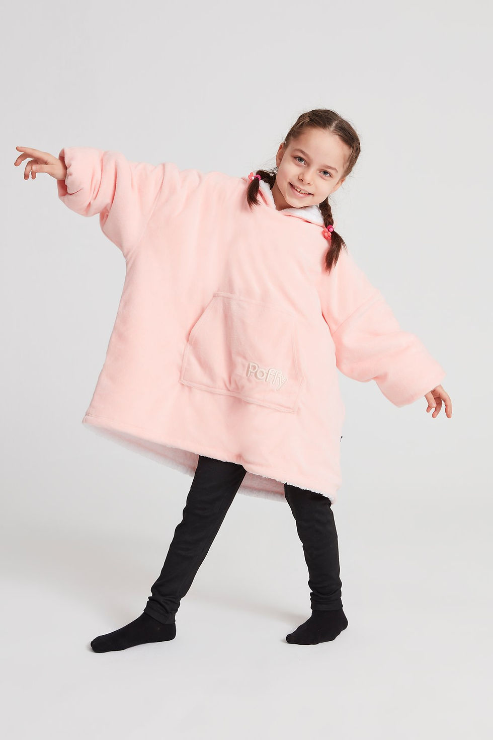 Küçük resim: POFFY Çocuk Oversize Giyilebilir Battaniye Unisex  Sweatshirt - Açık Somon