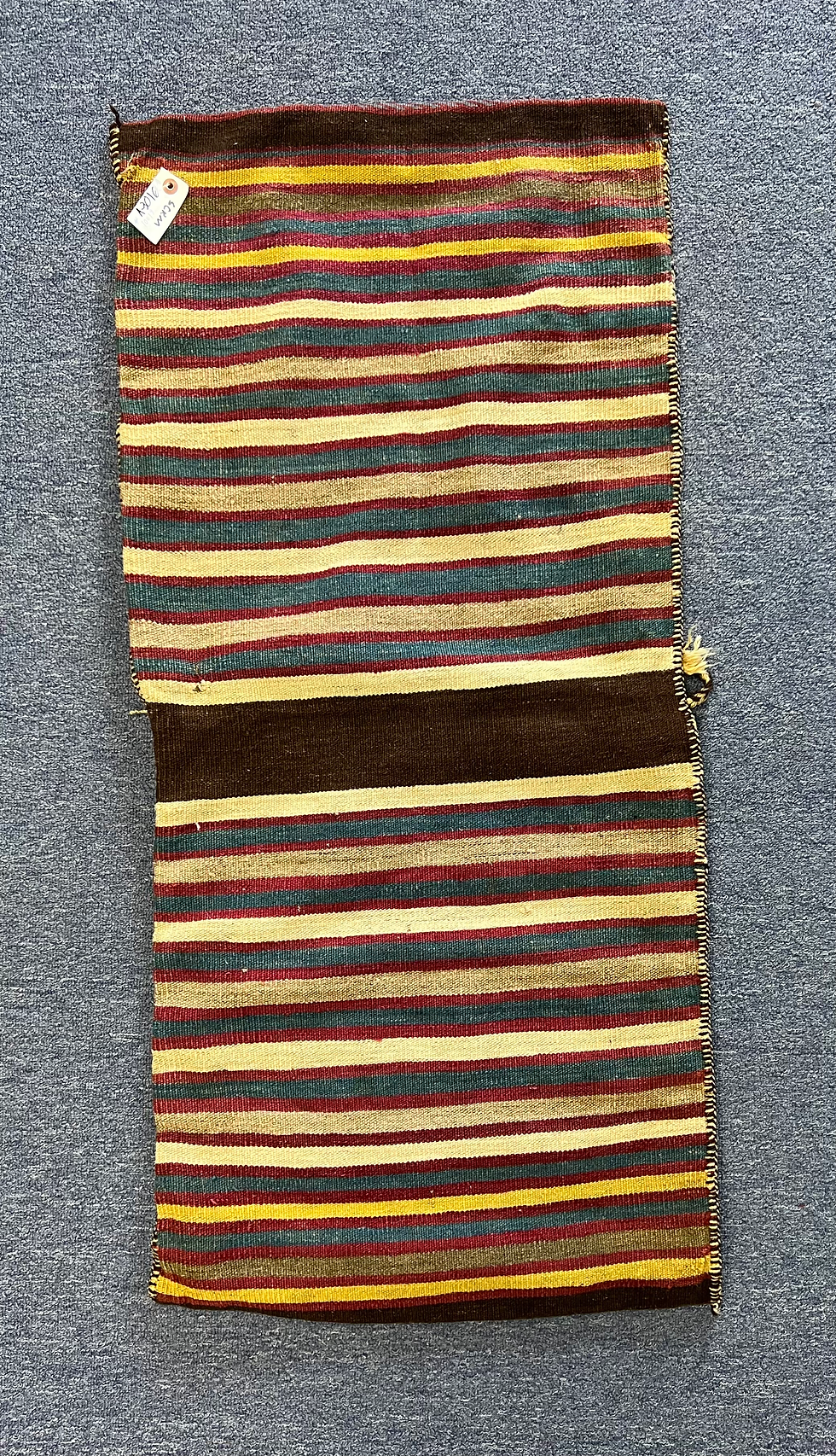 Thumbnail: Baluch Somak and Kilim Saddle Bag, Geometric Saddle Bag, Wool Bags, 25"x49" Bags
