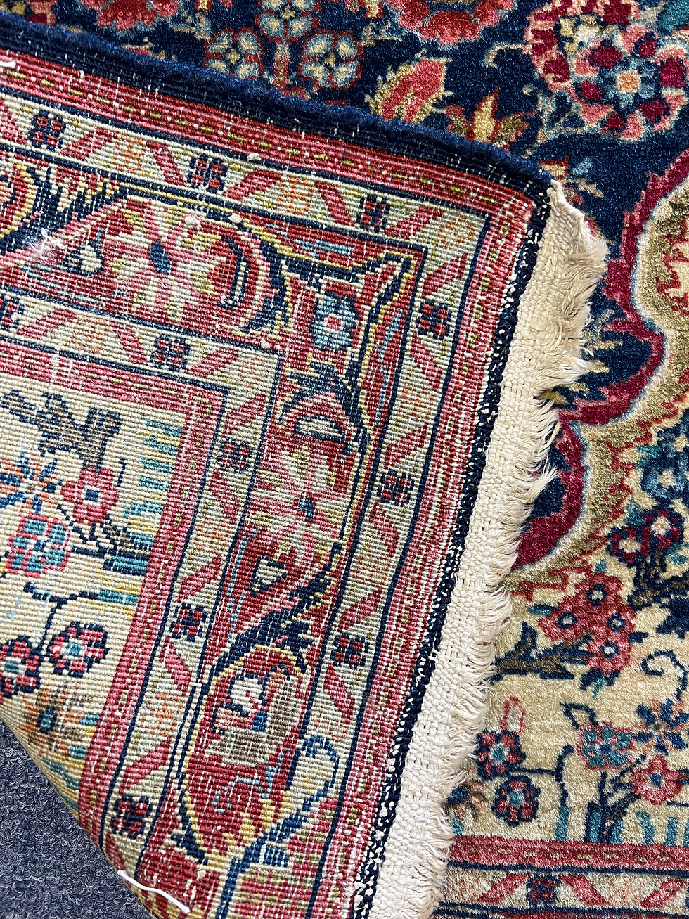 Thumbnail: Sarouk Persian Blue Wool Rug