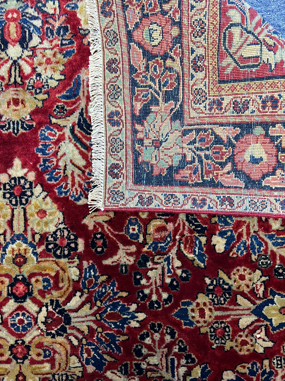 Thumbnail: Antique Persian Square Sarouk Rug