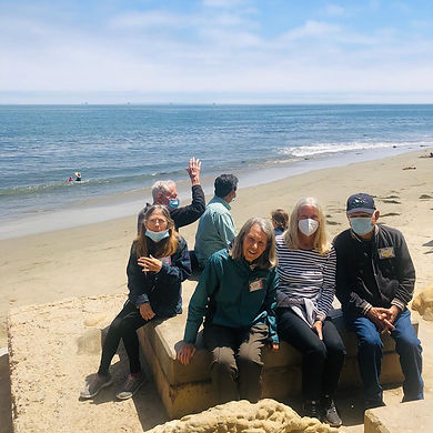 Friendship Center Members on a beach outing