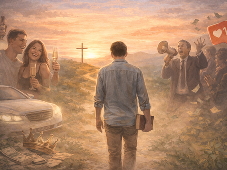 Homem caminhando em direção à Verdade e evitando as vaidades da vida