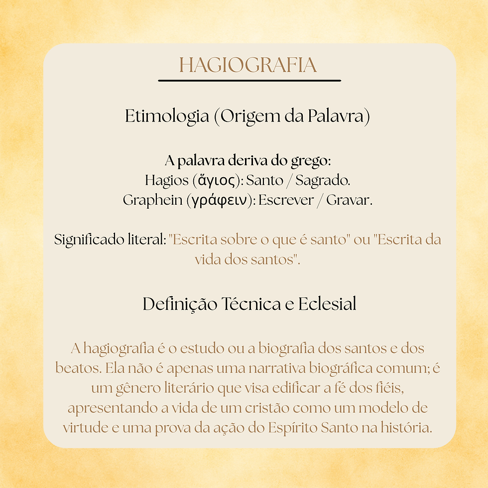 imagem contendo definição de hagiografia
