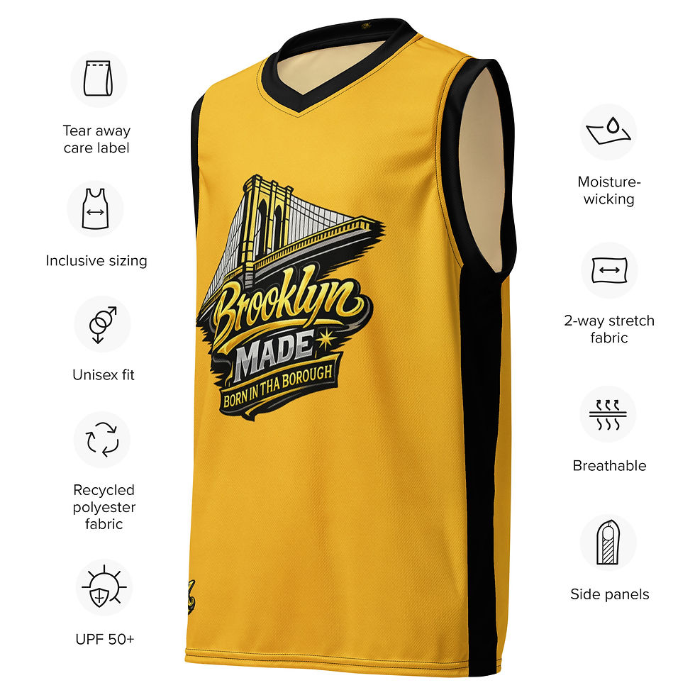 Thumbnail: BROKLYN MADE™️ Unisex Basketball Jersey