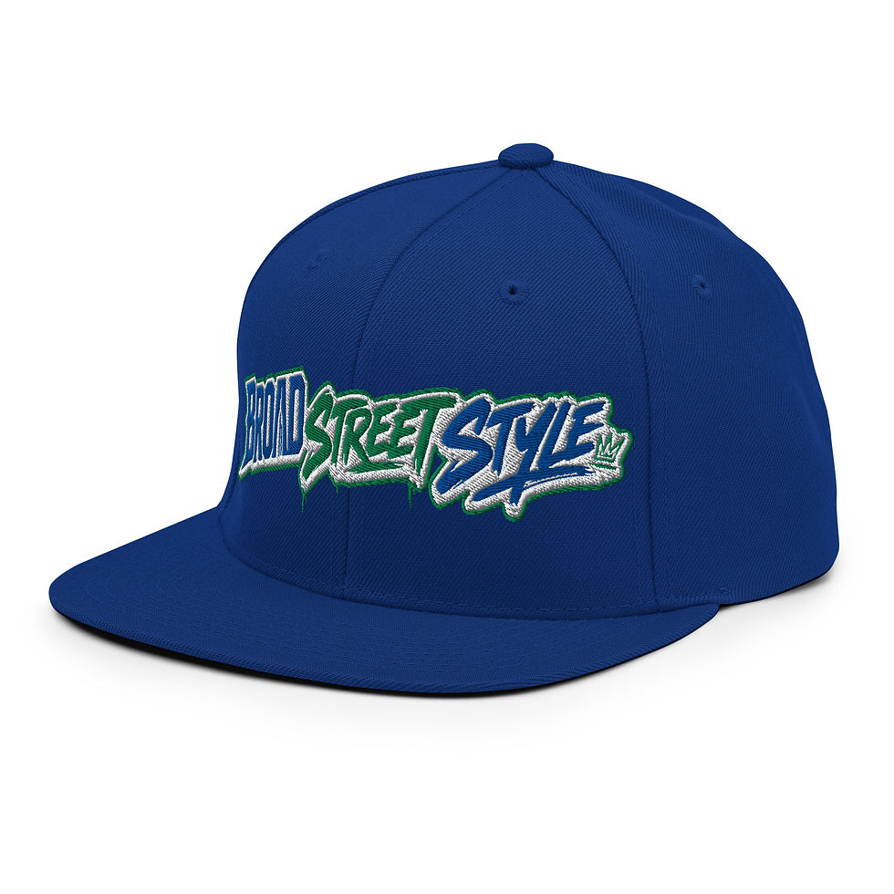Thumbnail: Broad Street Style™️ Embroidery Classic Snapback Hat | Yupoong 6089M