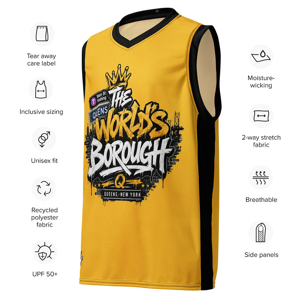 Thumbnail: THE WORLD'S BOROUGH™️ Unisex Basketball Jersey 