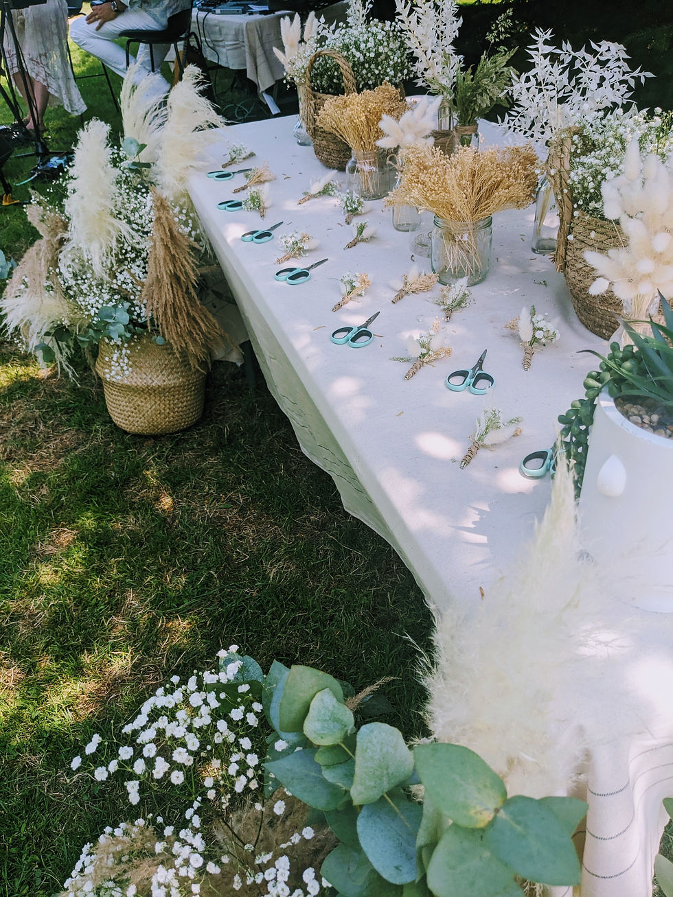 Un bar à fleurs à l'occasion d'un mariage dans les Hauts-de-Seine