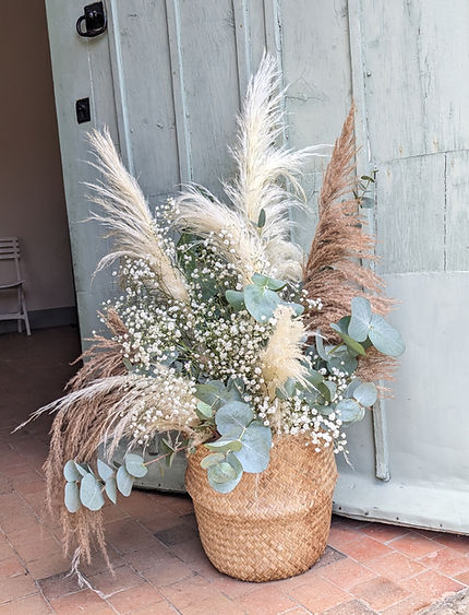 décor événementiel pampas bohème
