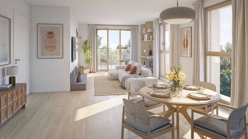 Perspective 3D intérieure
Projet immobilier Quartus 