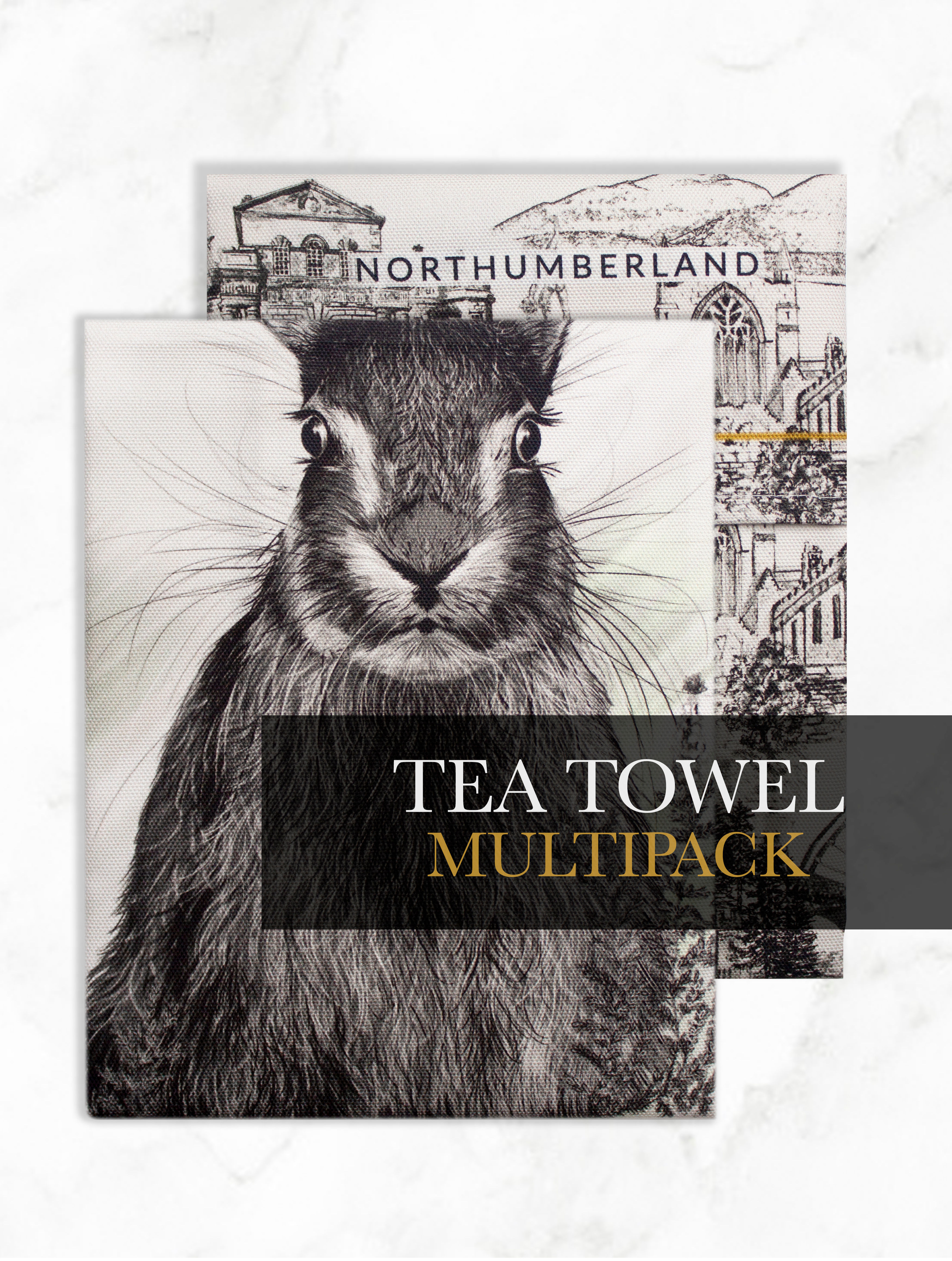 DUO Northumberland & Heather Hare | Tea Towel Set (2)
