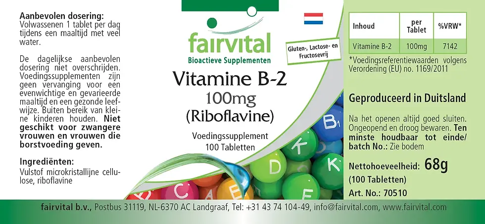 Miniaturbild: Vitamin B-2 Riboflavin 100 Tabletten