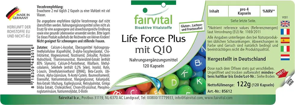 Miniaturbild: Life Force Plus mit Q10 120 Kapseln