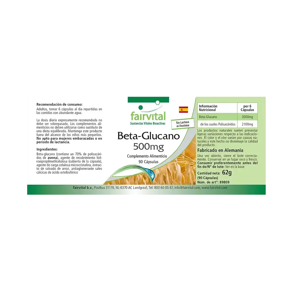 Miniaturbild: Beta-Glucan 500mg 90 Kapseln