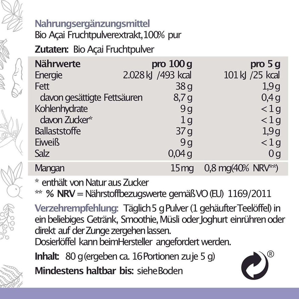 Miniaturbild: Bio Acai Pulver