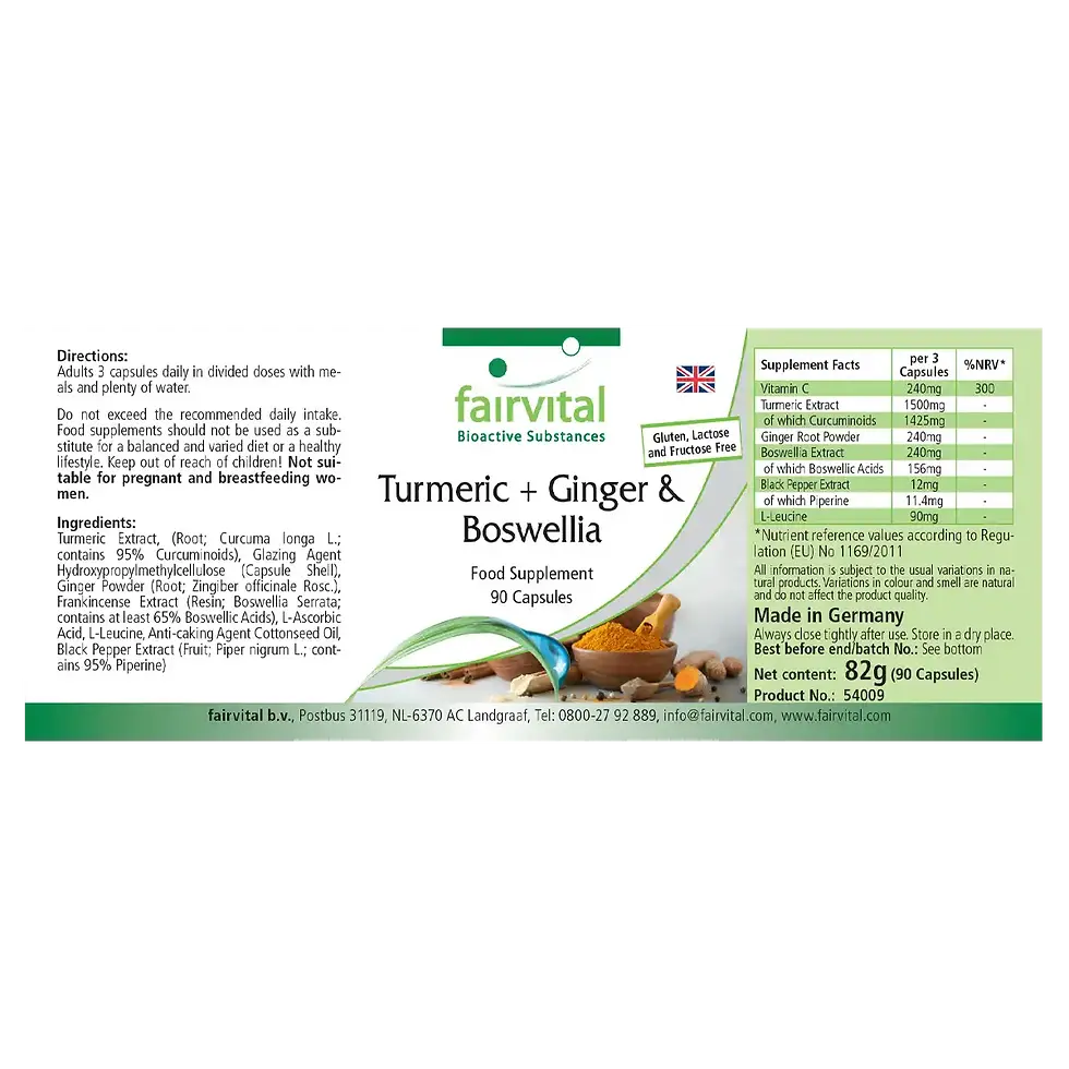 Miniaturbild: Curcuma - Ingwer – Boswellia 90 Kapseln