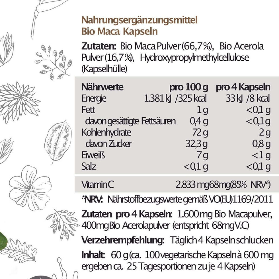 Miniaturbild: Bio Maca Kapseln