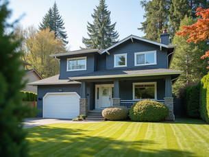 Freshly painted house exterior in Port Moody
