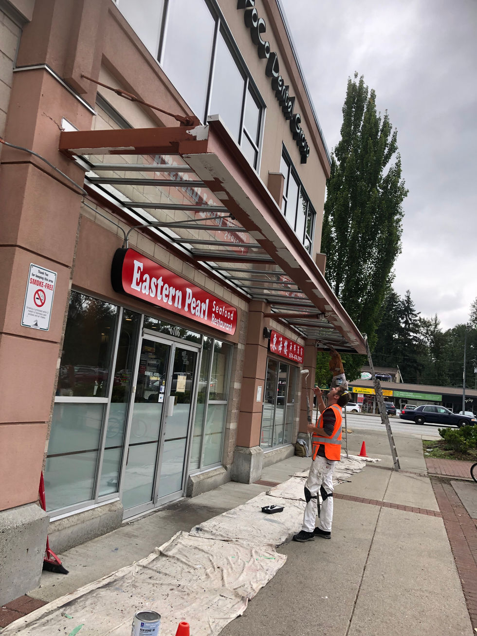 commercial painter at work