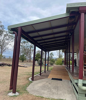 Patio roof, lean to roof, Fly-over roof