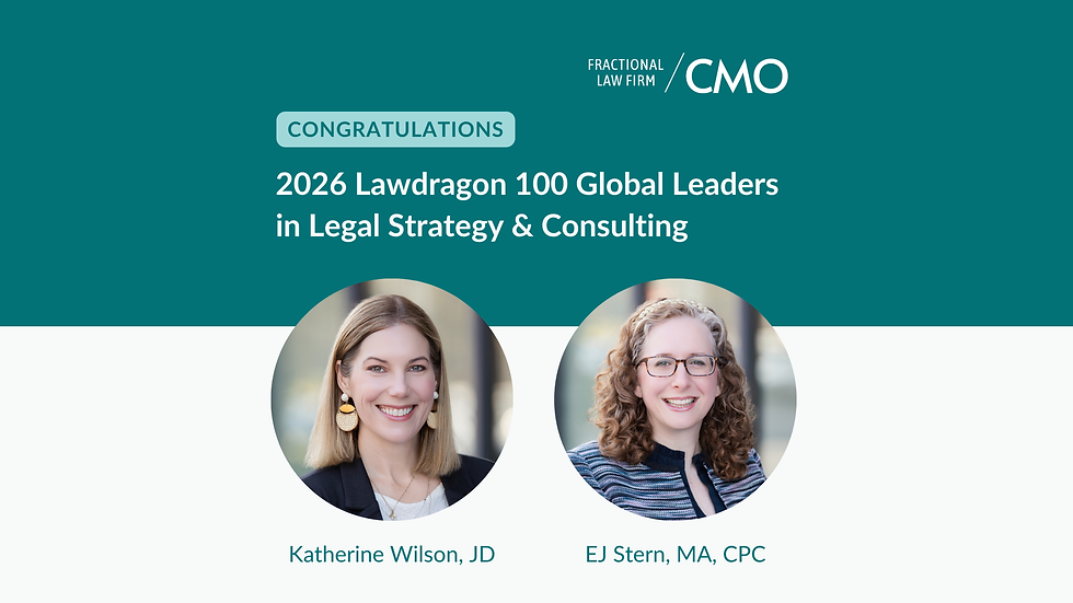 Fractional Law Firm CMO Named to the 2026 Lawdragon Global 100 Leaders in Legal Strategy & Consulting Guide