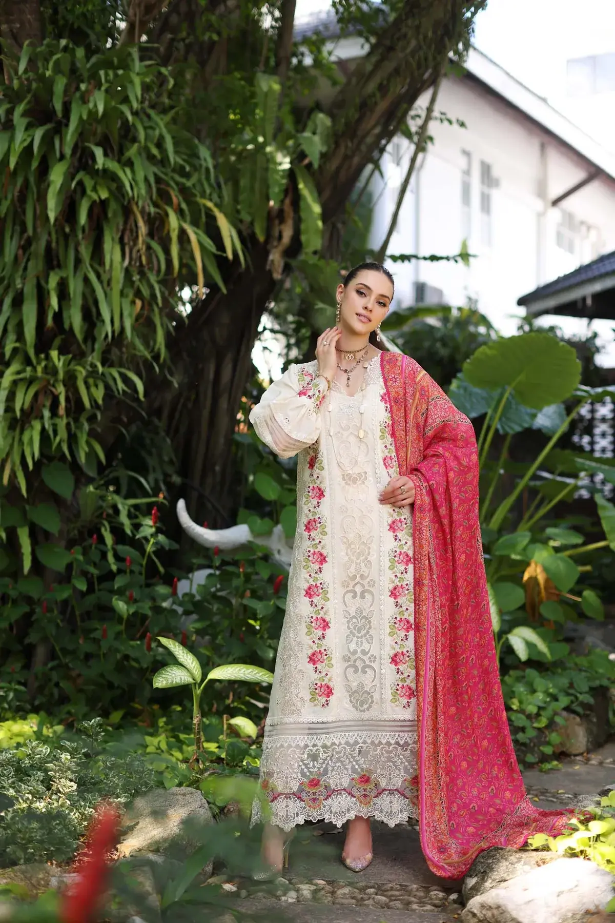 Noor By Saadia Asad Luxury Chikankari Lawn'24 12B