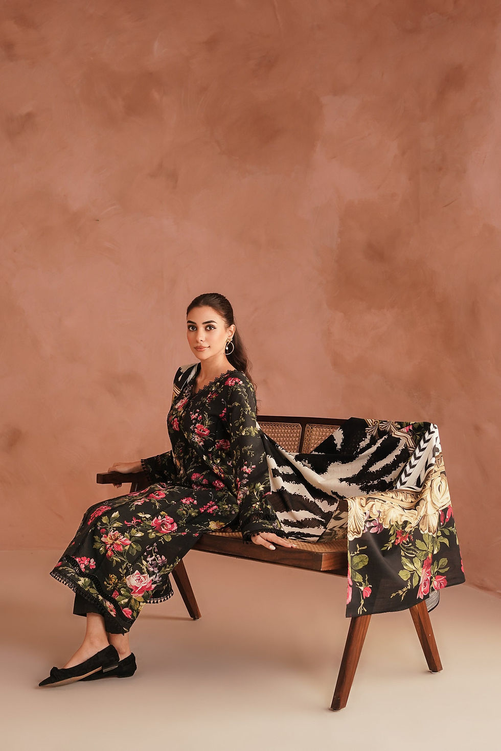 Thumbnail: Manara Ready To Wear Khaddar 3Pc - Inara