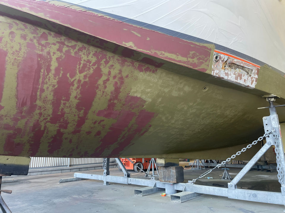 Fairing a boats hull