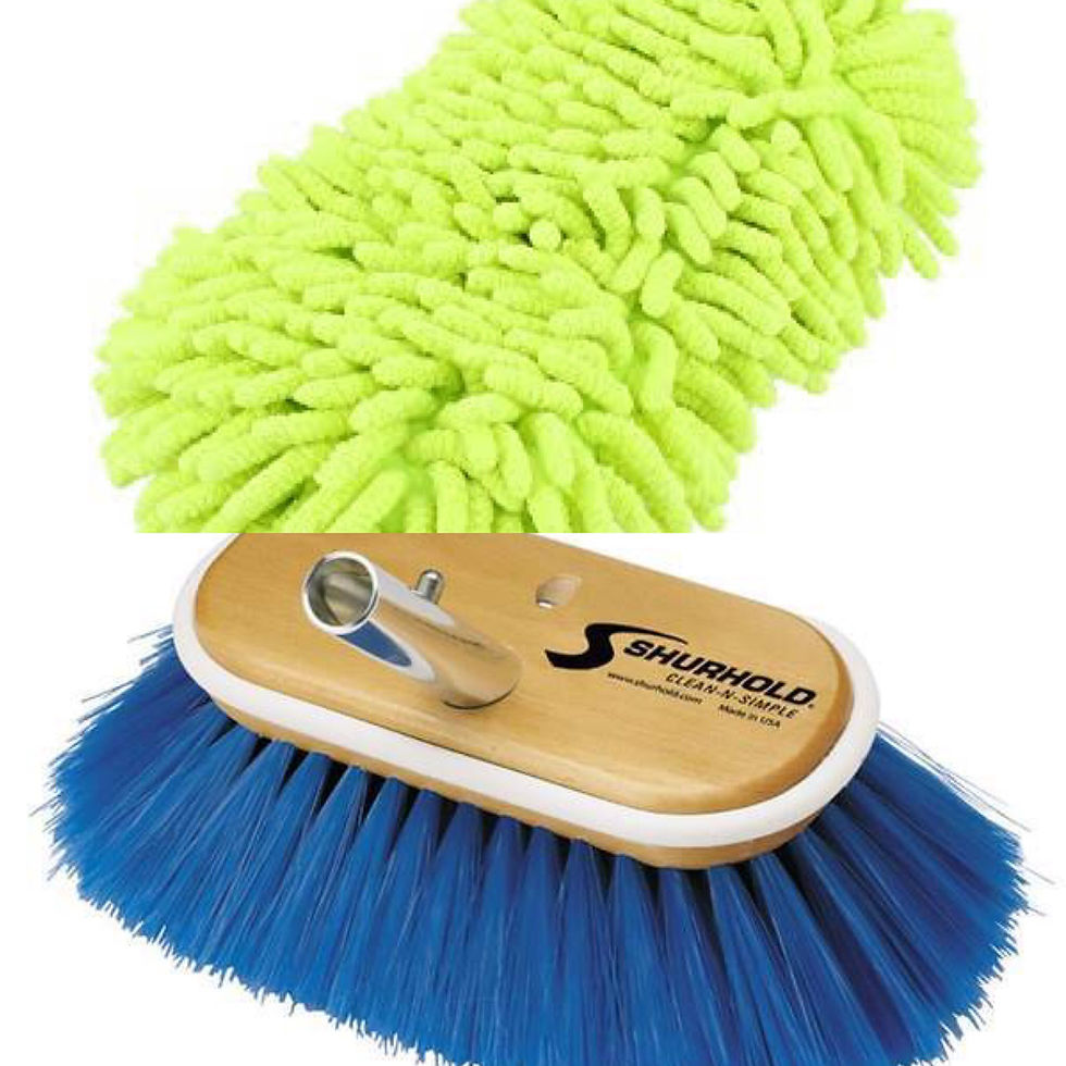 Chenille microfibre wash mitt or ultra soft boat brush