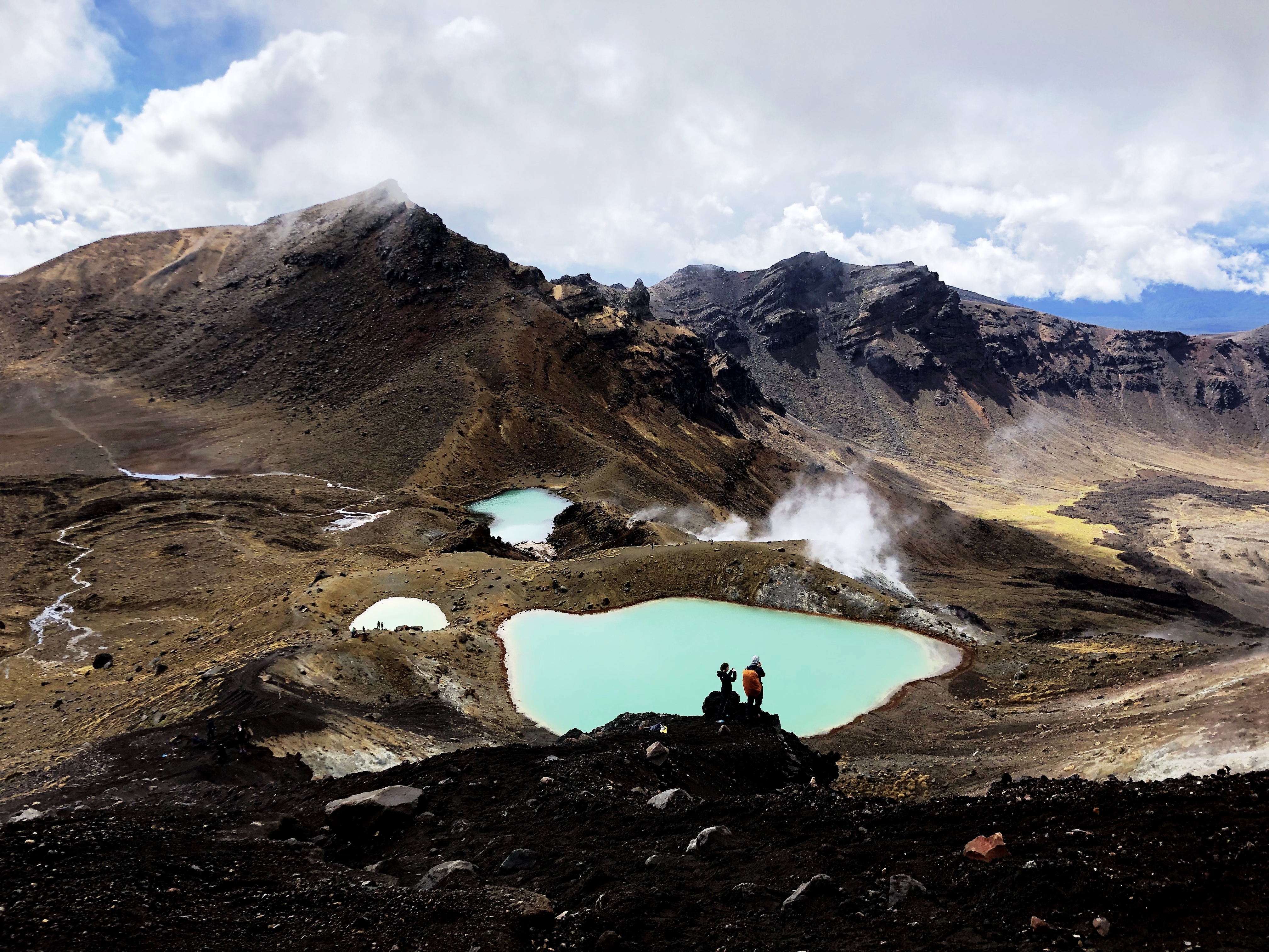 Emerald lake from the highest point on red crater