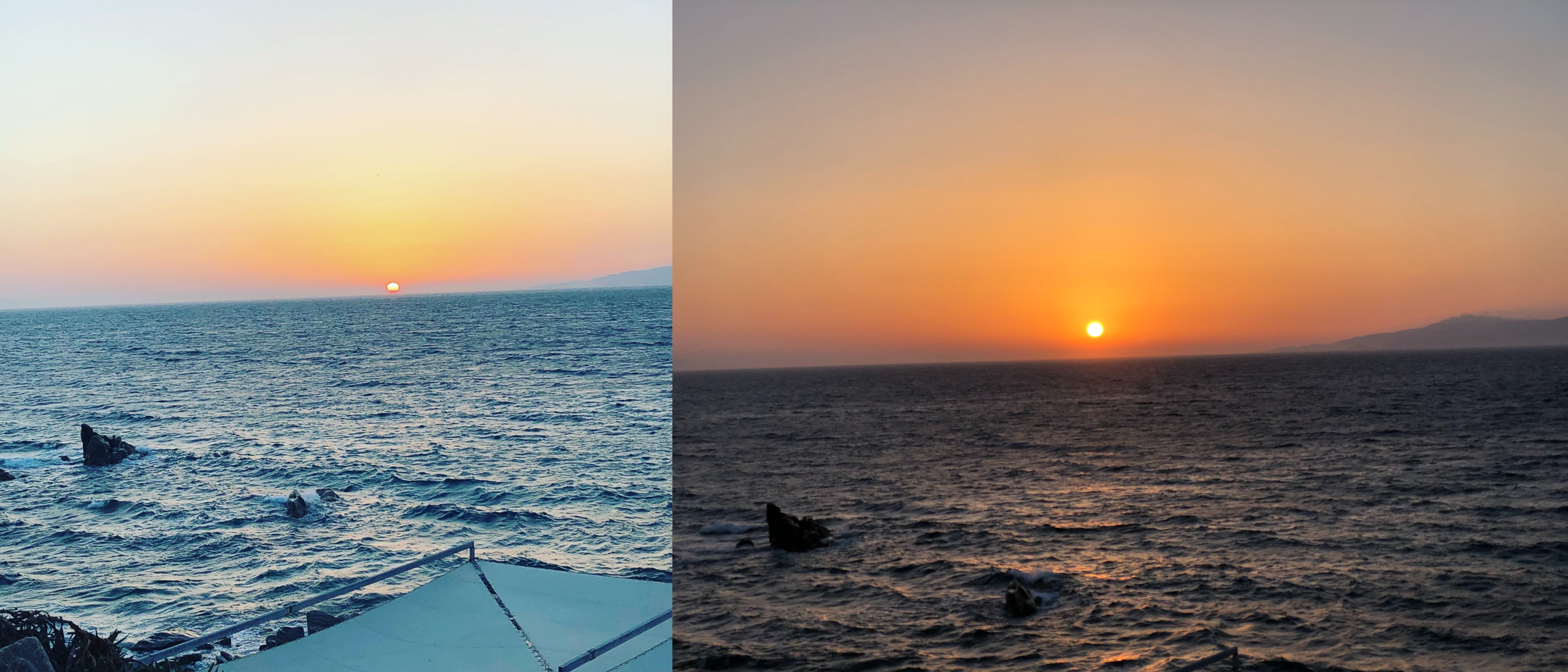 Sunset from Windmills at Chora (Mykonos town)