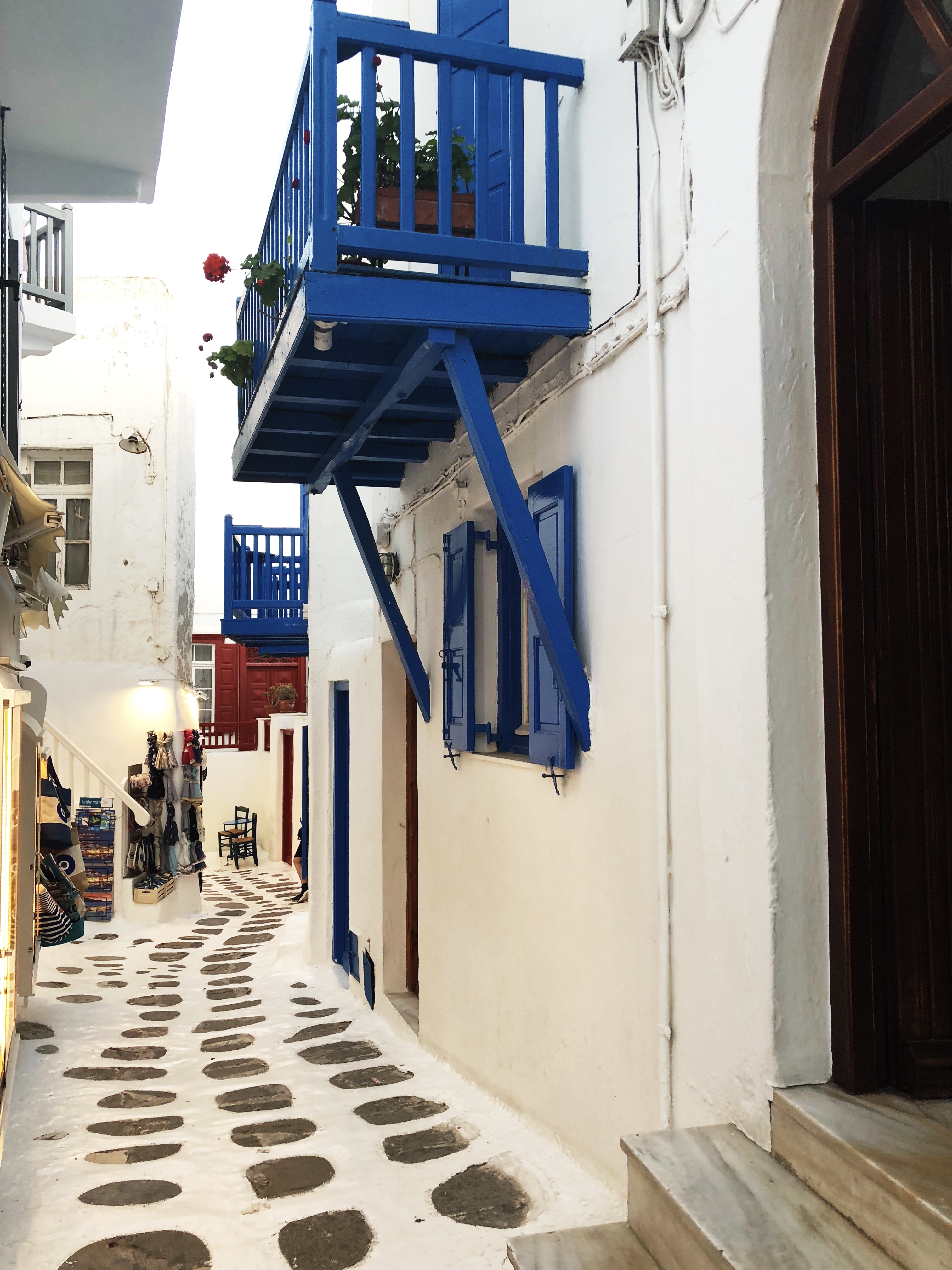 Colored painted balconies