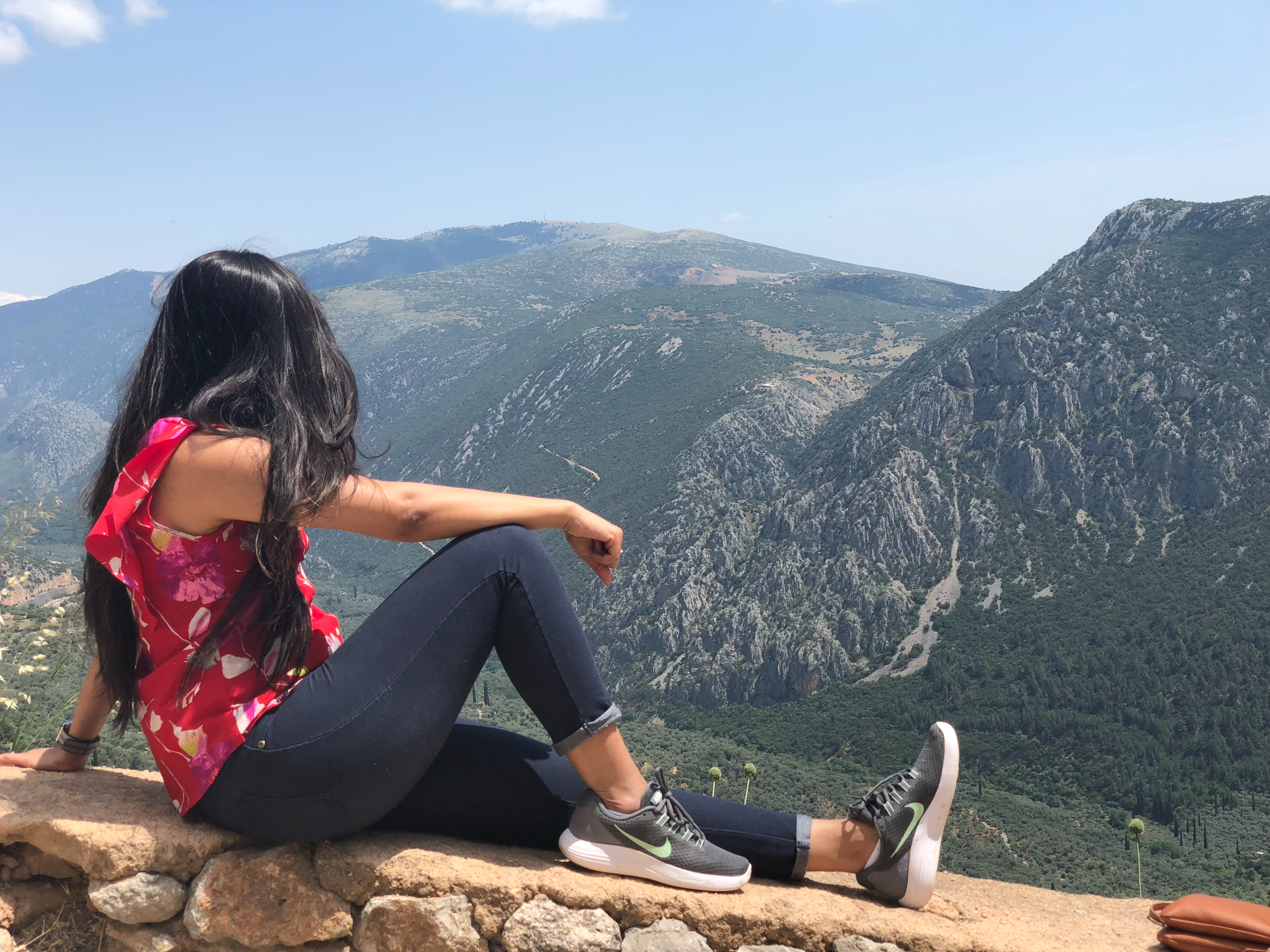 Enjoying the mountain views and stunning scenery