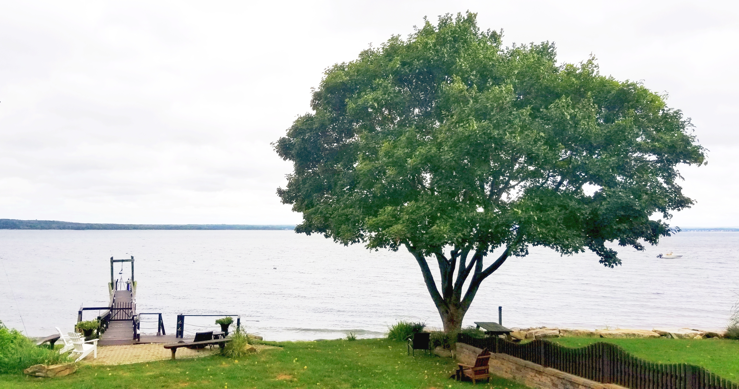 The serene view from our Airbnb.
