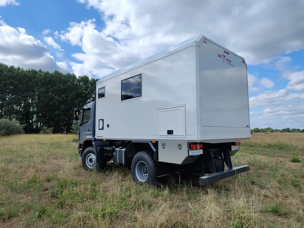 Mercedes Benz Atego 4x4 Expeditionsmobil. Unterfahrschutz