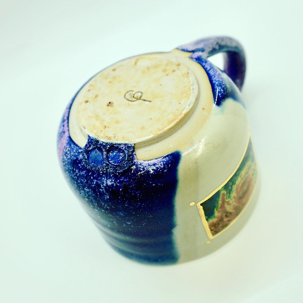 Thumbnail: Lavender Handle Hurricane Mug